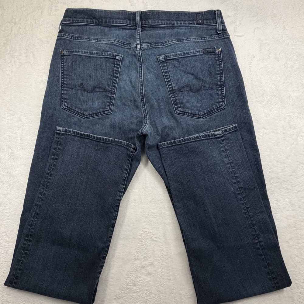 7 For All Mankind Jeans Mens 34x34 Blue Carsen Straight Fit Denim 5 Pocket Logo